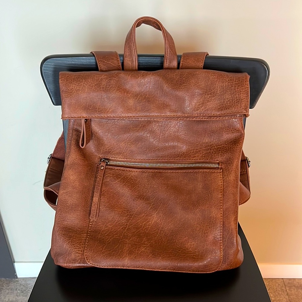 Still Available - Women’s Brown Leather Portfolio Backpack